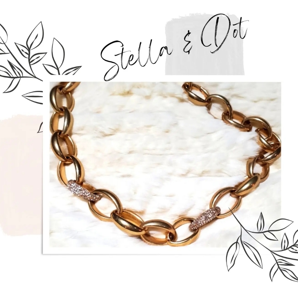 Stella & Dot Pavé Chain Link Necklace